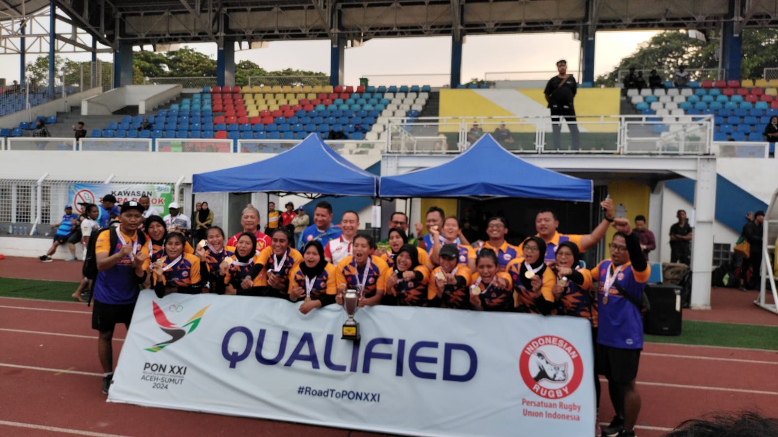 Tim Putri DKI dan Putra Jawa Barat Juara Kejurnas/BK PON Rugby 7s 2023 – Gerakita